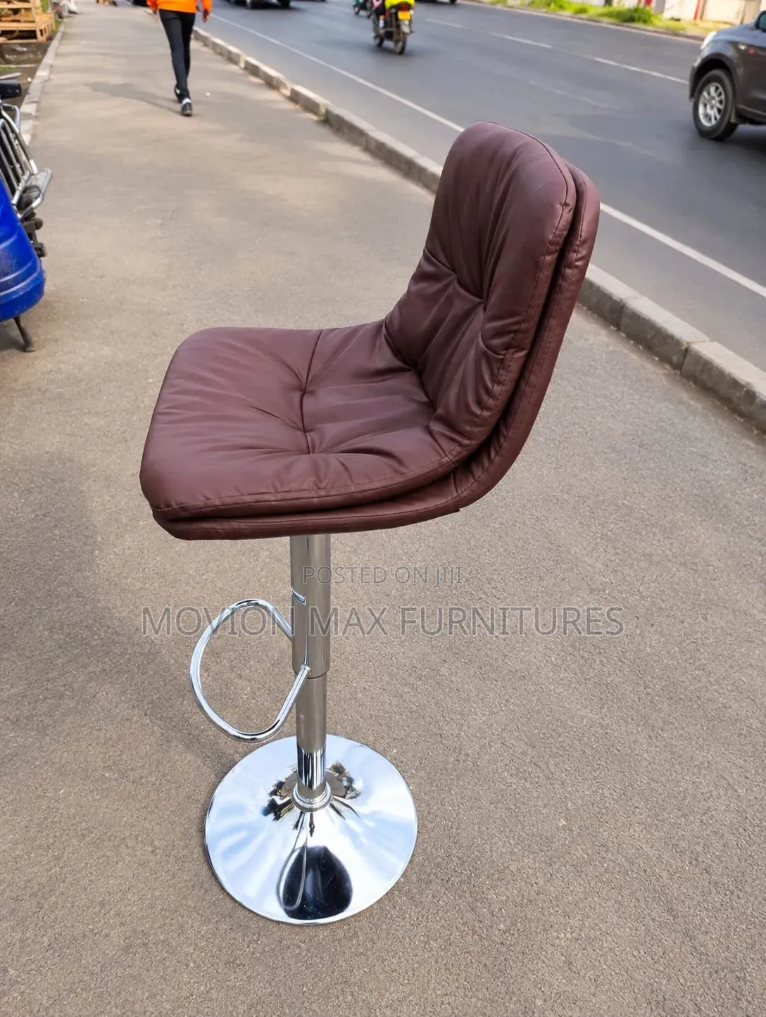 Brown Adjustable Counter Chairs