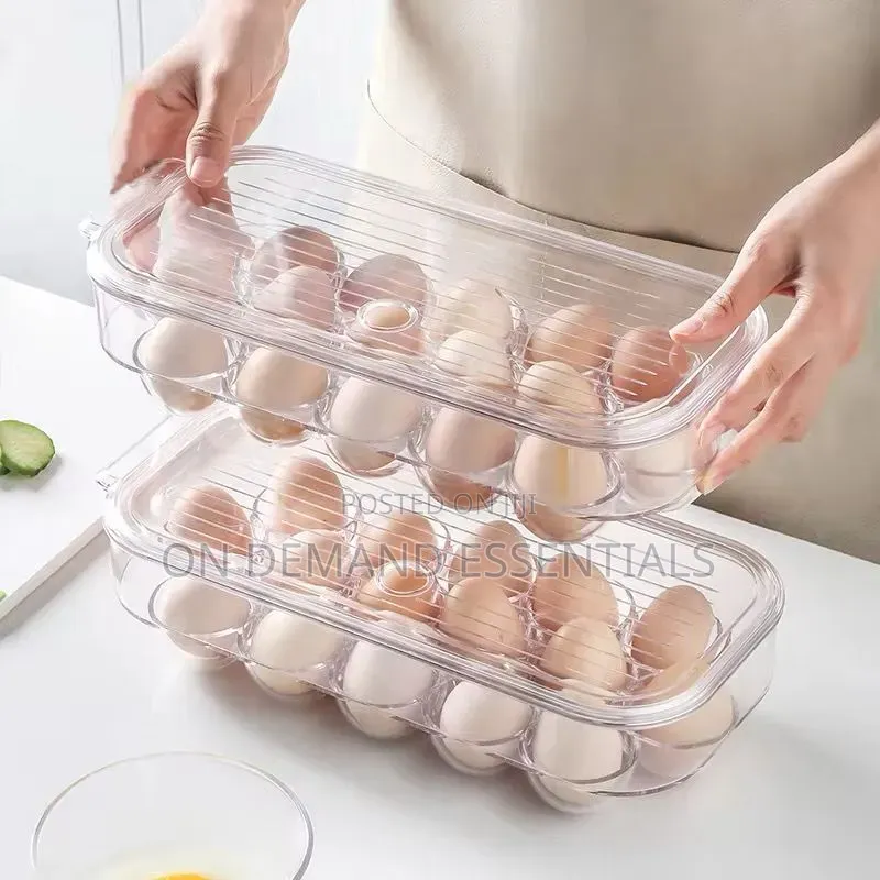 16 Grid Egg Holder With Handle Lid