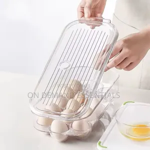 16 Grid Egg Holder With Handle Lid