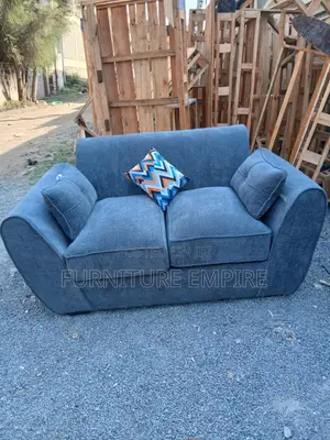 2 Seater Butterfly Sofa Grey Cushioned Back