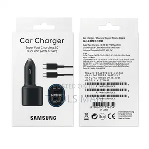 Samsung 60W Car Charger EP-L5300 Dual Port 45W Fast Charging Type C