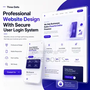 Professional Website Design With Secure User Login System