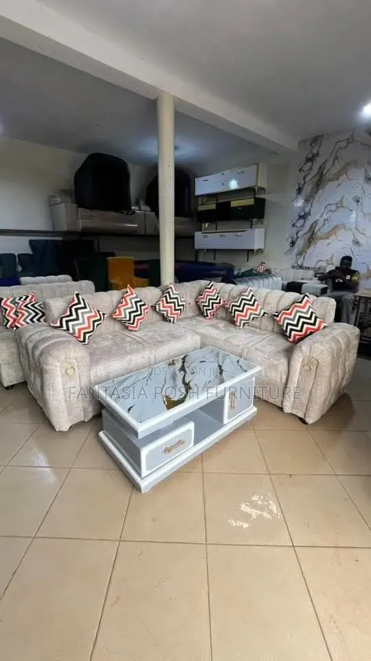 Cream 5-Seater Sofa