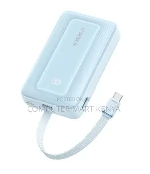 Anker Power Bank (, 30w, Built-in USB-C Cable) Blue (Powerbank)