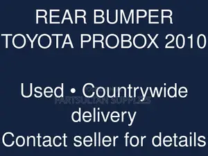 Rear Bumper Toyota Probox 2010