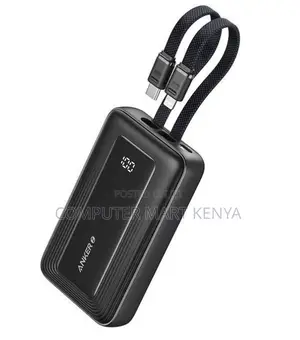 Anker 30W 10,000mAh High-Speed Power Bank With Built-in USB-C Cable