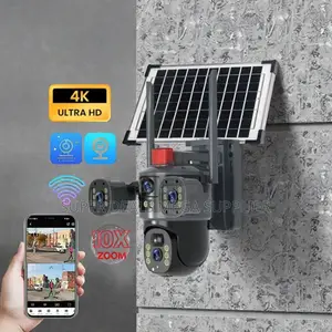 Outdoor Security 20MP 4G PTZ Dual Three Triple Lens Solar Camera