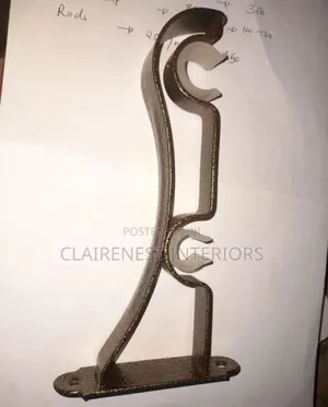 Antic Green and Brown Heavy Duty Curtain Rod Brackets In