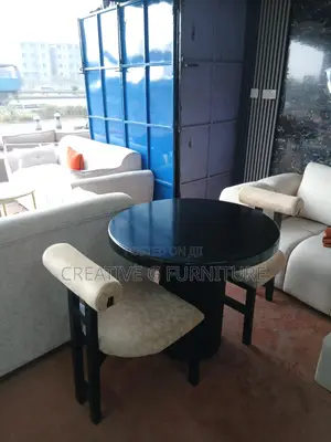 Modern 2‐Seater Round Dining Set