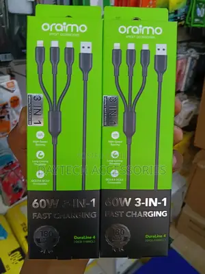 Oraimo DuraLine 4 (Model OCD-118MCL) 3-in-1 Fast Charging Cables.