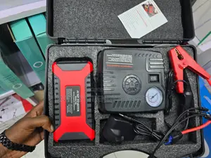 Emergency Car Battery Booster With Tire Inflator Kit