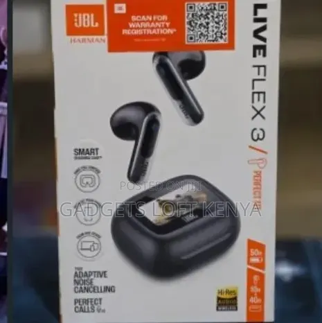 Premium JBL Live Flex 3 True Wireless Earbuds With Smart Case