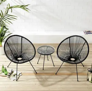 Outdoor Set: 3 Piece Acapulco Wicker Lounge Set