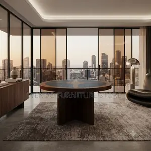Boardroom Table; Round Executive - Mahogany Office Table