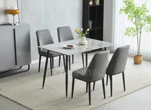 Dining Set; Four Seaters Elegant Style Dining Set