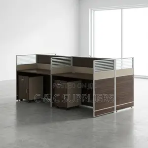 Modern 4-Person Modular Workstation
