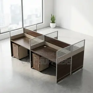Modern 4-Person Modular Workstation