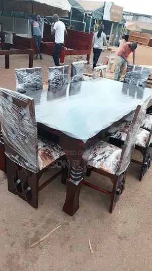 Modern Dining Table Set - Hardwood,Mvule