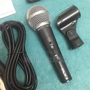 Shure SM58-S Vocal Microphone With Switch, Mic Clip, and XLR Cable