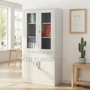 Office Cabinet; Two Doors Steel Modern Office Cabinet With Lockup Key