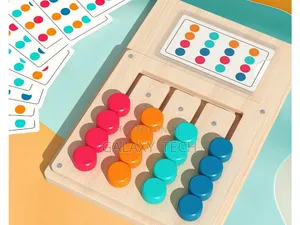 Wooden Color Matching Logic Game / Pattern Board