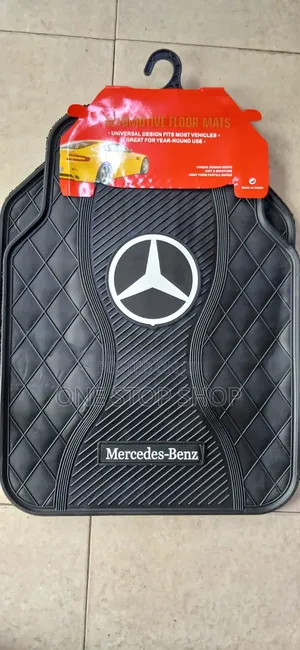 5pc Mercedes White Logo Unique Designed Floor Mats