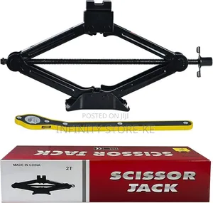 Heavy Duty 2 Ton Scissor Jack Wrench Set – Compact Car Lifting Tool