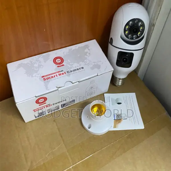 V380 Pro Indoor Security Camera – Dual Lens Smart WiFi Bulb CCTV