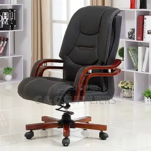 PU Leather Black Manager Chair