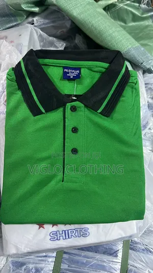 Green Black Poloshirts Available in Wholesale and Single Orders