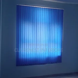 Simple and Smart Blue Large and Small Vertical Office Window Blinds