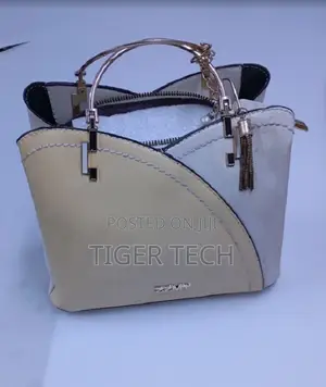 Stylish White/Cream Large Capacity Tassel Crossbody Bag