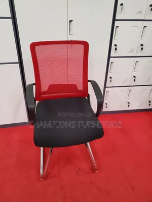 Red Mid Back Cantilever Office Chair