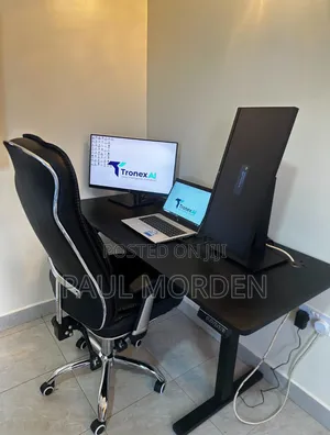 Brand New Set Up of Leather Office Seat With 1.2m Electric Desk/Table