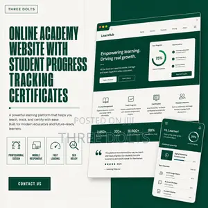 Online Academy Website With Student Progress Tracking Certificates