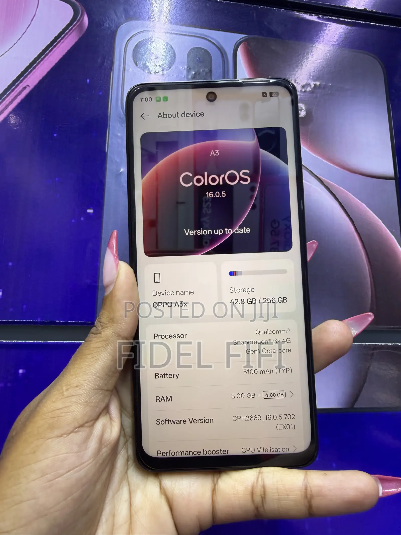 Oppo A3X 4G 256 GB Black