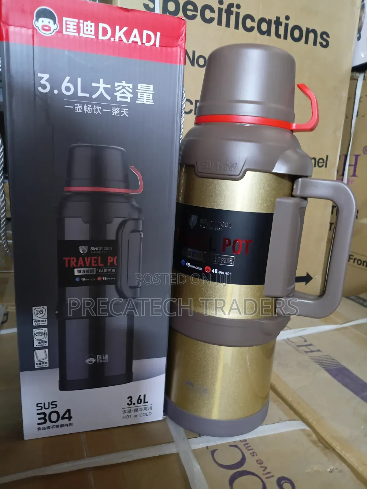 DKADI Large Capacity Thermal Flask 3.6 Litres