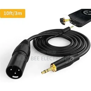 6.35mm Stereo Male Plug to 3.5mm Female Jack Audio Mic Adapter