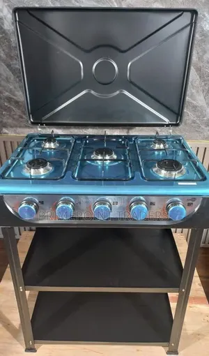 Starlux 5 Burner Gas Cooker With Shelves – Cook More With Convenience