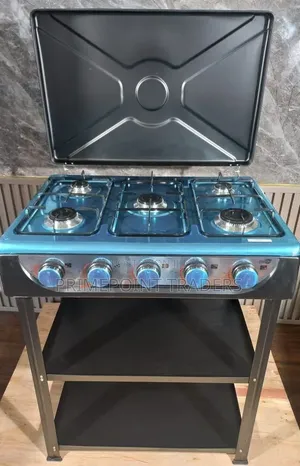 Starlux 5 Burner Freestanding Gas Cooker With Dual Shelves