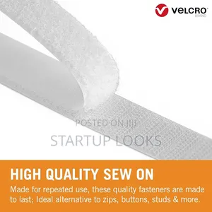 Double Sided Velcro White Per Metre 1inch