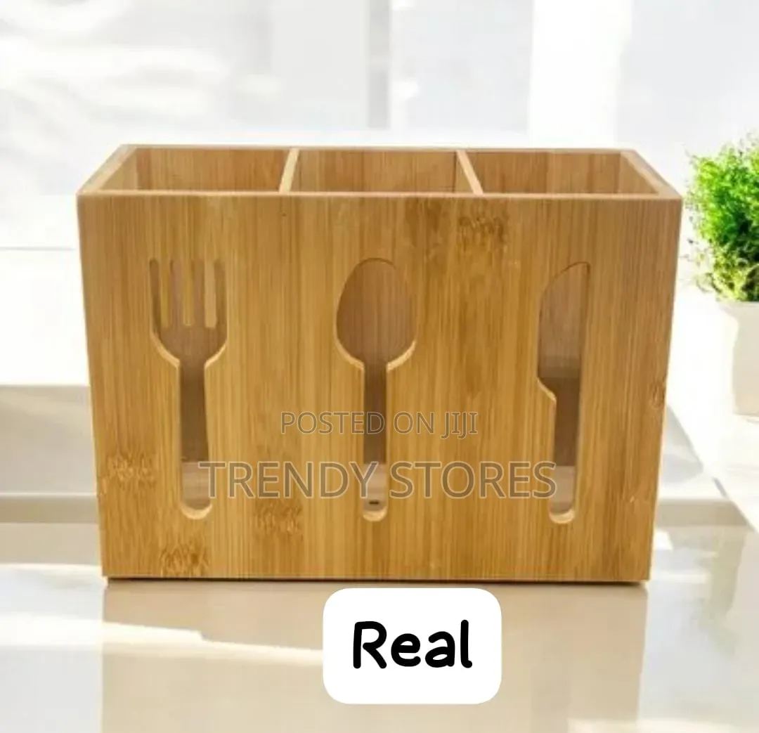 Bamboo Cutlery Organizer