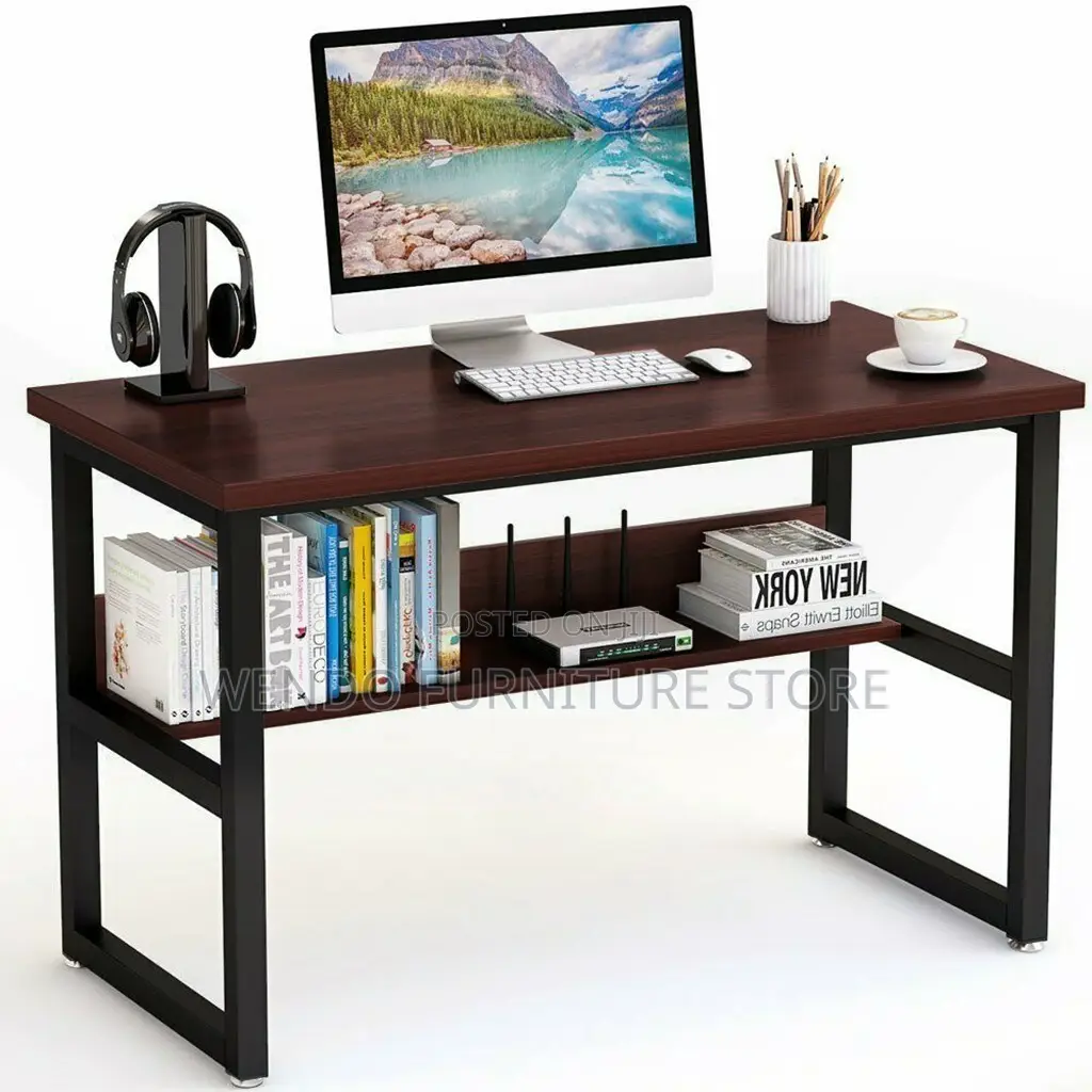 Office Desk; Urban Home Office Table With Under Book and CPU Holder