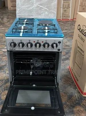 Silver Olelon 3 Gas Burner + 1 Electric Free Standing Cooker 50*55