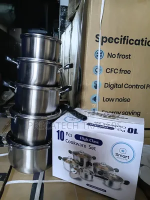Cookware Set 10PCS Stainless Steel Pots With Glass Lids