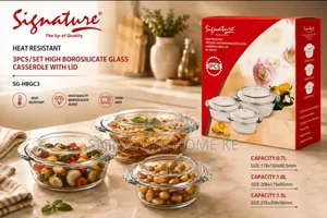 3pc Signature Glass Casserole