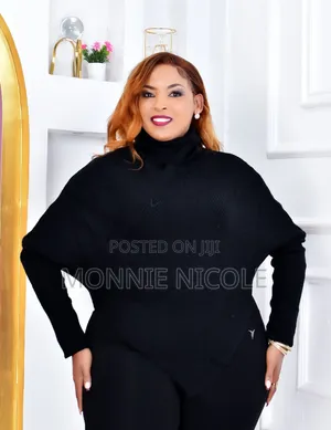 Turtleneck Acrylic Knit Poncho