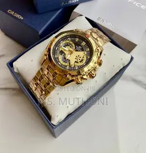AUTOMATIC Casio Edifice EF-550 Full Gold Chronograph