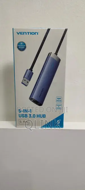 "Vention 5 in 1 Docking Station, USB 3.0 to USB 3.0 TGFSB
X 3/Rj45/ -