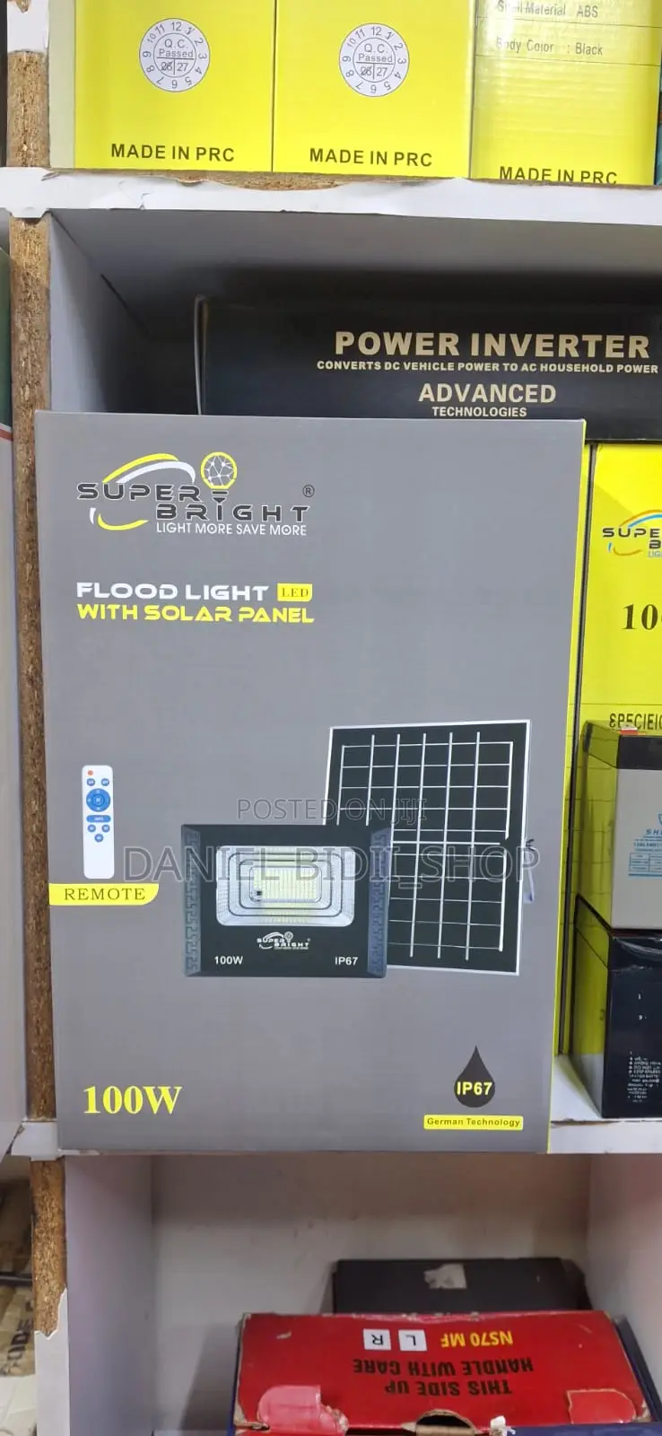 Super Bright 100 Watts Solar Floodlight With Solar Panel